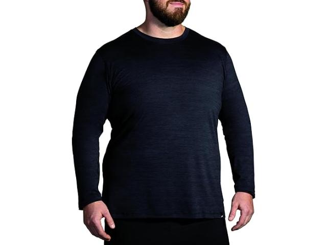 (取寄) ブルックス メンズ ラグゼ ロング スリーブ Brooks men Brooks Luxe Long Sleeve Heather Deep Black