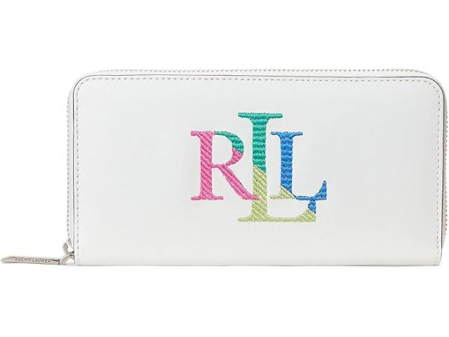(取寄) ローレン ラルフローレン レディース ジップ コンチネンタル ウォレット Lauren Ralph Lauren women Zip Continental Wallet Single Logo/Whiteの通販は 27,820円