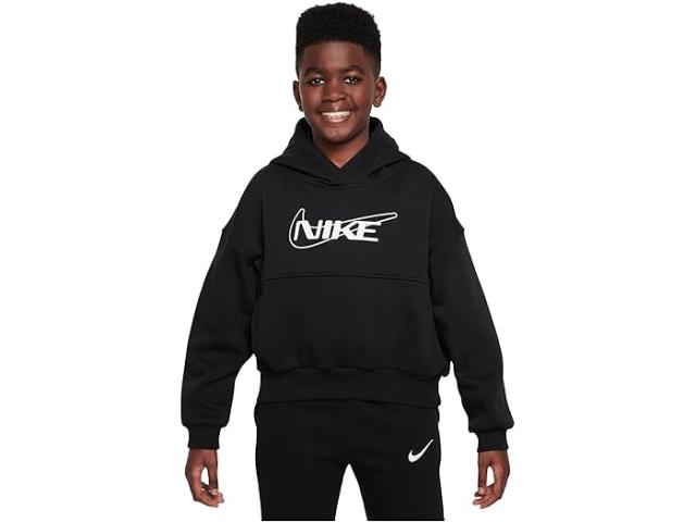 (取寄) ナイキ キッズ レディース スポーツウェア クラブ フリース オーバーサイズ ブーディ (ビッグ キッド) Nike Kids women Sportswear Club Fleece Oversized Hoodie (Big Kid) Black