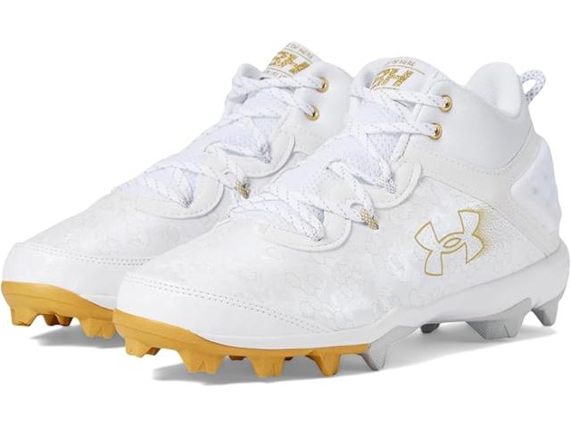 (取寄) アンダーアーマー メンズ ハーパー 8 ミッド RM Under Armour men Harper 8 Mid RM White/White/llic Gold