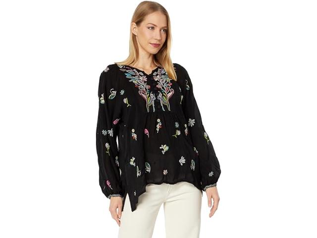 (取寄) ジョニー ワズ レディース ティンセリー ブラウザ Johnny Was women Tinsely Blouse Blackの通販は 46,434円