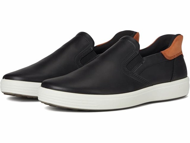 (取寄) エコー メンズ ソフト 7 イージー スリップ オン スニーカー ECCO men ECCO Soft 7 Easy Slip On Sneaker Black/Cognacの通販は