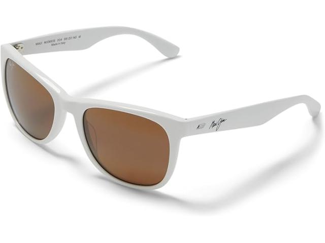 (取寄) マウイ ジム Xラージ Maui Jim Kikonia Xlarge Shiny Solid White/Hcl Bronze Polarized