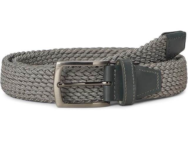 (取寄) ジョンストン&マーフィー メンズ ウーブン ストレッチ-ニット ベルト Johnston & Murphy men Woven Stretch-knit Belt Gray Woven Knit