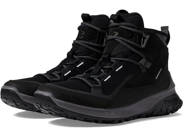 (取寄) エコー スポーツ メンズ ウルトラ テレイン ウォータープルーフ ミッド ハイキング ブーツ ECCO Sport men Ultra Terrain Waterproof Mid Hiking Boot Black/Black/Black