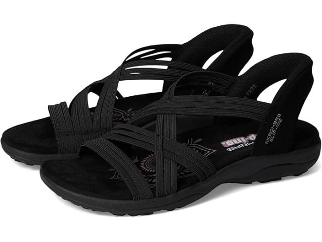 (取寄) スケッチャーズ レディース レゲエ スリム - シンプリー ストレッチー ハンズ フリー スリップ-インス SKECHERS women Reggae Slim - Simply Stretchy Hands Free Slip-Ins Black/Black