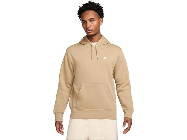 (取寄) ナイキ メンズ クラブ フリース プルオーバー ブーディ Nike men Club Fleece Pullover Hoodie Parachute Beige/Parachute Beige/White