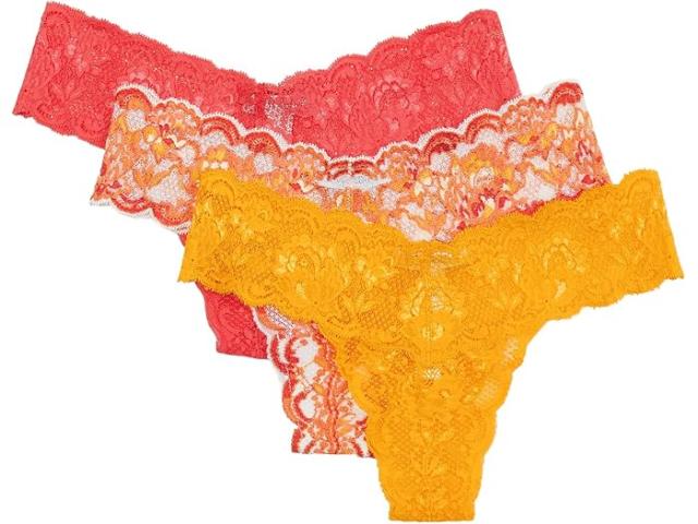 (取寄) コサベラ レディース ネバー セイ ネバー ソリッド プリント ミックス キューティー トング 3-パック Cosabella women Never Say Never Solid Print Mix Cutie Thong 3-Pack Agrumi Moon Iv Ibisco Agrumi