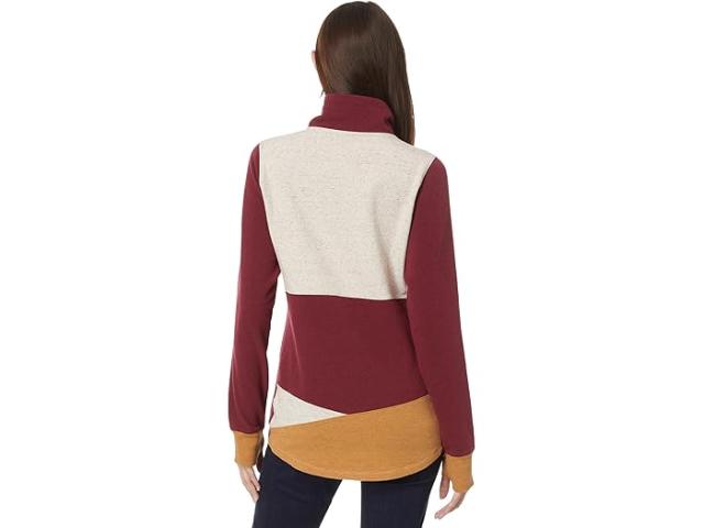 (取寄) エルエルビーン レディース コージー カラーブロック スウェットシャツ L.L.Bean women L.L.Bean Cozy Color-Block Sweatshirt Deep Rosewood Heather/Gray Birch Heather