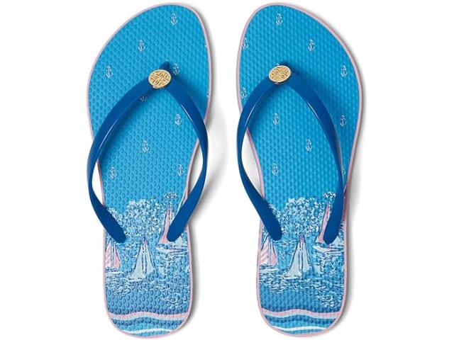 (取寄) リリー ピュリッツァー レディース プール フリップ フロップ Lilly Pulitzer women Lilly Pulitzer Pool Flip-Flop Lunar Blueの通販は