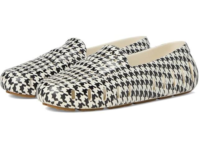 (取寄) フローファ レディース ポッシュ ドライバ プリント Floafers women Posh D Print Cream Black Houndstooth