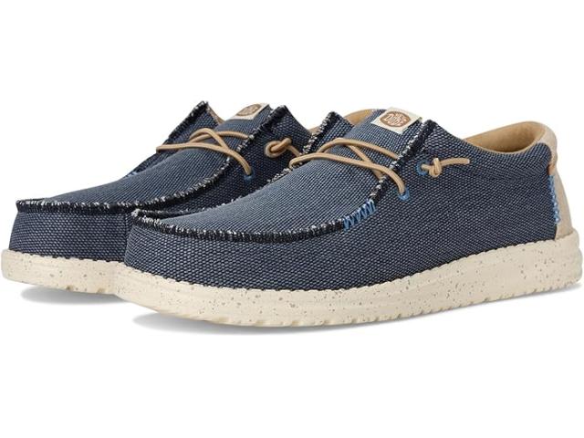 (取寄) ヘイ デュード メンズ ウォーリー コーストライン ジュート Hey Dude men Wally Coastline Jute Navy