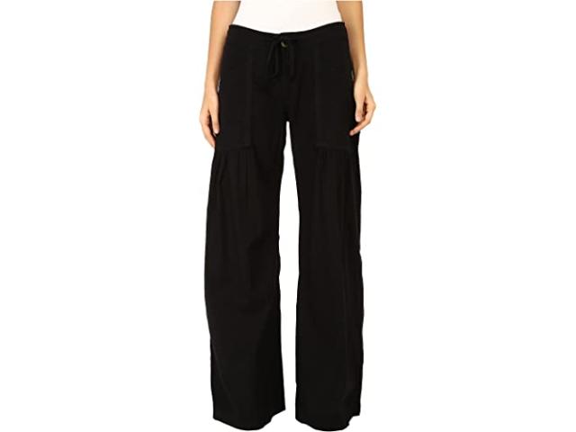 (取寄) XCVI レディース ウィロー ワイド レッグ ストレッチ ポプリン パンツ XCVI women  Willow Wide Leg Stretch Poplin Pants Black