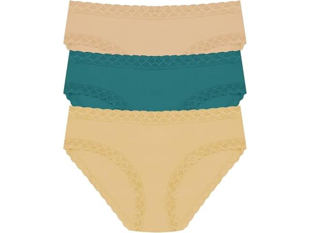 (取寄) ナトリ レディース ブリス ガール ブリーフ 3-パック パンティ Natori women Bliss Girl Brief 3-Pack Panties Golden/Dragonfly/Cafe