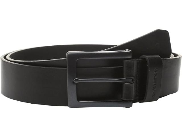 (取寄) カーハート バーニッシュド レザー ボックス バックル ベルト Carhartt Carhartt Burnished Leather Box Buckle Belt Black/Gunl Finish