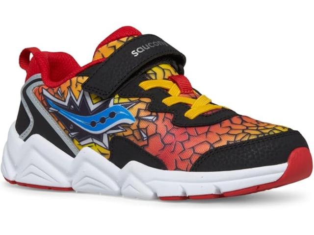 (取寄) サッカニー キッズ キッズ フラッシュ A/C 3.0 スニーカー (トドラー/リトル キッド/ビッグ キッド) Saucony Kids kids Saucony Kids Flash A/C 3.0 Sneakers (Toddler/Little Kid/Big Kid) Black/Red/Yellowの通販は