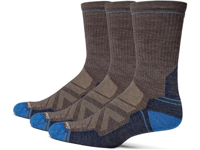 (取寄) スマートウール メンズ ハイク ライト クッション クルー ソックス マルチパック Smartwool men Hike Light Cushion Crew Socks Multipack Taupe-Laguna Blue