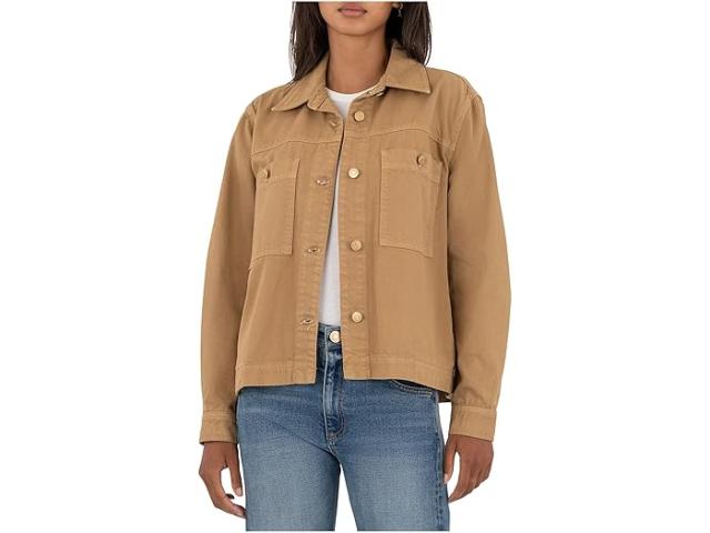 (取寄) カット フロム ザ クロス レディース バーブ ウィズ シャツ カラー アンド ポケット KUT from the Kloth women Barb -jacket With Shirt Collar & Pocket Caremel
