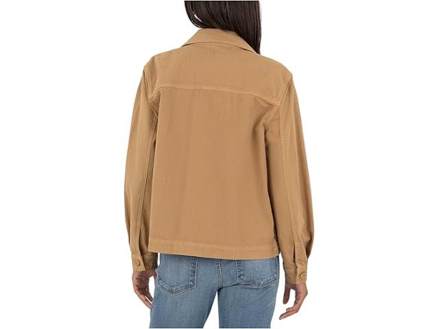(取寄) カット フロム ザ クロス レディース バーブ ウィズ シャツ カラー アンド ポケット KUT from the Kloth women Barb -jacket With Shirt Collar & Pocket Caremel