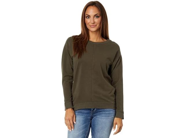 (取寄) モッドオードック レディース ライトウェイト フレンチ テリー ロング スリーブ クルー ネック スウェットシャツ Mod-o-doc women Mod-o-doc Lightweight French Terry Long Sleeve Crew Neck Sweatshirt Olive Thistleの通販は 12,084円