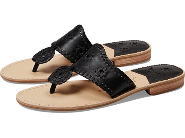 (取寄) ジャック ロジャース レディース ジャックス フラッツ サンダル Jack Rogers women Jack Rogers Jacks Flat Sandal Black/Black