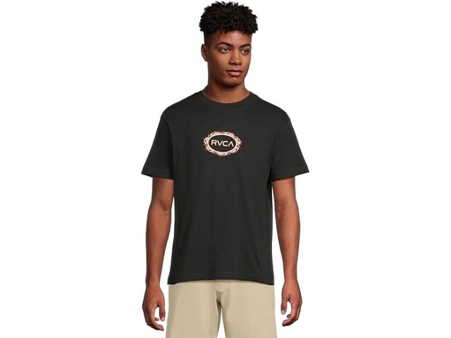 (取寄) ルーカ メンズ トライバル スピン ショート スリーブ RVCA men Tribal Spin Short Sleeve Black