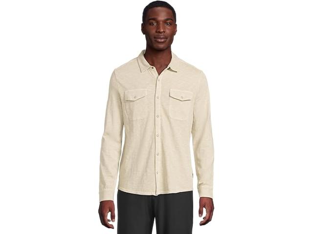 (取寄) ジョン バルベイトス メンズ アーボン ウェスタン シャツ John Varvatos men Arvon Western Shirt K5061S25 Almond