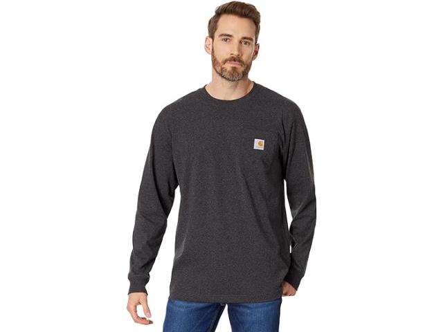(取寄) カーハート メンズ ワークウェア ポケット L/S ティー Carhartt men Carhartt Workwear Pocket L/S Tee Carbon Heatherの通販は 7,560円