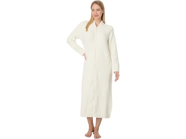 (取寄) ベアフットドリームス レディース コージシック フル ジップ V-ネック ラウンジャー Barefoot Dreams women CozyChic Full Zip V-Neck Lounger Cream