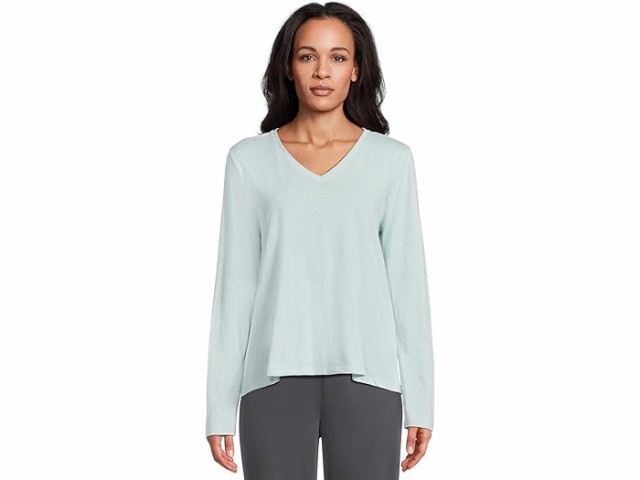 (取寄) アイリーン フィッシャー レディース V-ネック ロング スリーブ ティー Eileen Fisher women V-Neck Long Sleeve Tee Poolの通販は