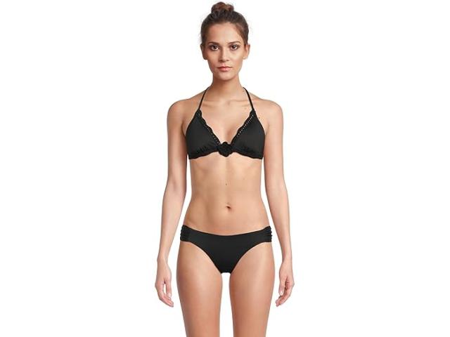 (取寄) ベッカ レディース コレット クローシェ フラワー ホルター トップ BECCA women Colette Crochet Flower Halter Top Black