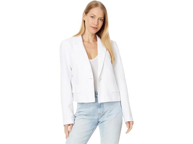 (取寄) メイドウェル レディース クロップド ブレーザー イン 100パーセント リネン Madewell women Madewell Cropped Blazer in 100% Linen Eyelet Whiteの通販は