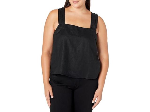 (取寄) メイドウェル レディース プラス 100パーセント リネン クロスバック スリーブレス トップ Madewell women Madewell Plus 100% Linen Cross-Back Sleeveless Top True Blackの通販は