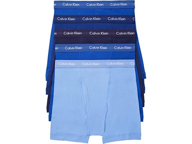 (取寄) カルバンクライン アンダーウェア メンズ コットン クラシックス 5 パック ボクサー ブリーフ   Underwear men   Underwear Cotton Classics 5 pack Boxer Brief Periwinkle/Marazine Blue/Dark Night/Evening Blue