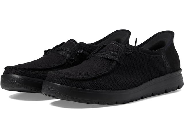 (取寄) スケッチャーズ スニーカー レディース ベニス - コースタル グルーブ ハンズ フリー スリップインズ SKECHERS women Venice - Coastal Groove Hands Free Slip-Ins Black/Black