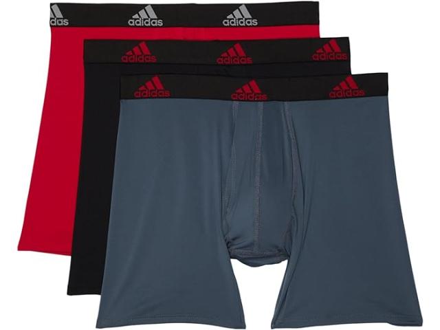 (取寄) アディダス メンズ パフォーマンス ボクサー ブリーフ 3-パック adidas men adidas Performance Boxer Brief 3-Pack Red/Scarlet/Black/Onix