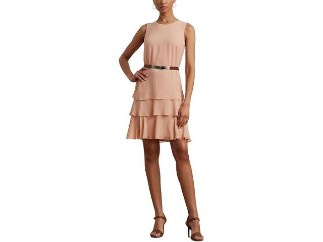 (取寄) ローレン ラルフローレン レディース ジョーゼット シフト ドレス Lauren Ralph Lauren women ette Shift Dress Sunrise Blush