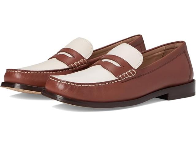 (取寄) コールハーン レディース ラナ ラックス ペニー ローファーズ リマスタード Cole Haan women Lana Lux Penny Loafers Remastered Dark Cuoio Box Leather/Ivory Leather