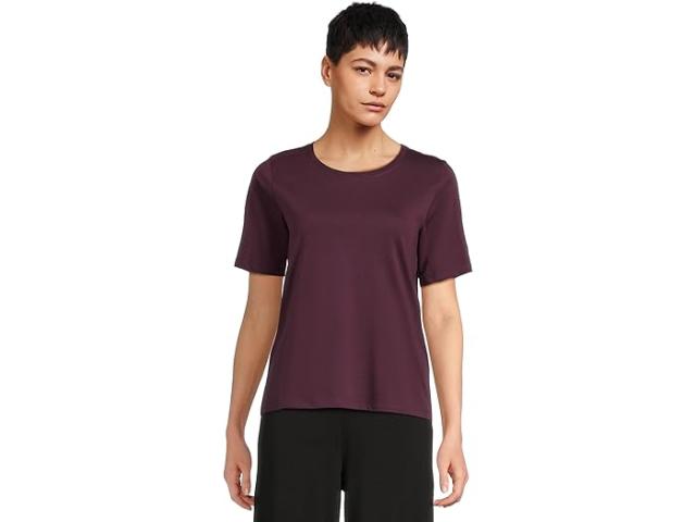 (取寄) アイリーン フィッシャー レディース オーガニック ピマ コットン ジャージ ラウンド ネック ティー Eileen Fisher women Organic Pima Cotton Jersey Round Neck Tee Blackberry