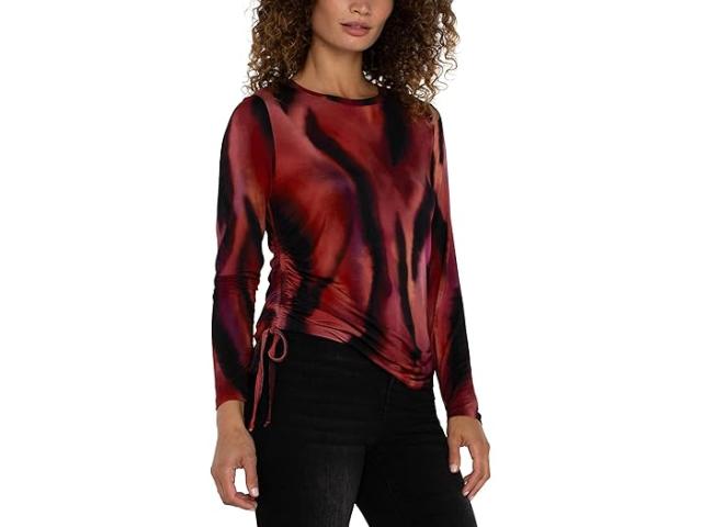 (取寄) リバプールロサンゼルス レディース ロング スリーブ クルー ネック ニット トップ w サイド タイ ライト ウェイト ジャージ ニット Liverpool Los Angeles women Liverpool Los Angeles Long Sleeve Crew Neck Knit Top W Side Ties Light Weight Jersey Knit Fireの通販は