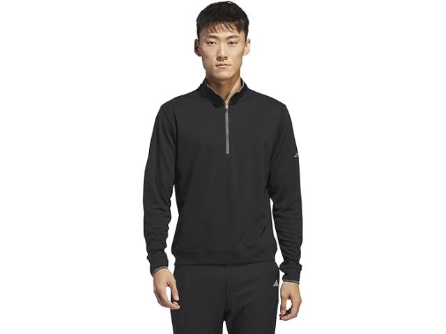 (取寄) アディダス ゴルフ メンズ コア ライトウェイト 1/2 ジップ プルオーバー adidas Golf men adidas Golf Core Lightweight 1/2 Zip Pullover Black