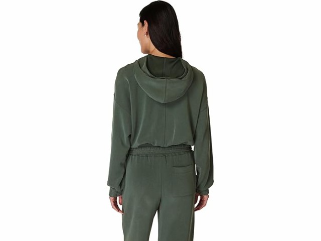 (取寄) スウェッティ ベティ レディース サンド ウォッシュ クロップ ブーディ Sweaty Betty women Sweaty Betty Sand Wash Cloudweight Crop Hoodie Trek Greenの通販は