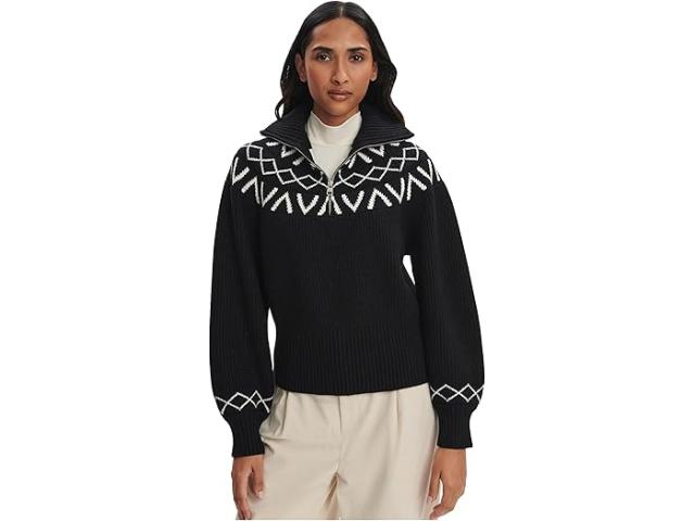 (取寄) バーリー レディース シグリッド フェアアイル 1/2 ジップ ニット Varley women Sigrid Fairisle 1/2 Zip Knit Black