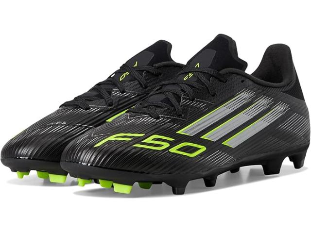 (取寄) アディダス リーグ ファーム グランド サッカー クリーツ adidas F50 League Firm Ground Soccer Cleats Black/Iron llic/Lucid Lemon