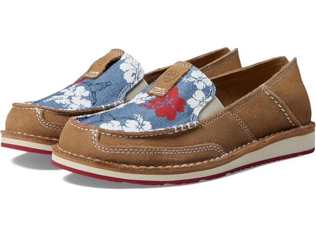 (取寄) アリアット レディース クルーザー ウェスタン アロハ Ariat women Cruiser Western Aloha Walnut/Red White Blue Pareau Printの通販は