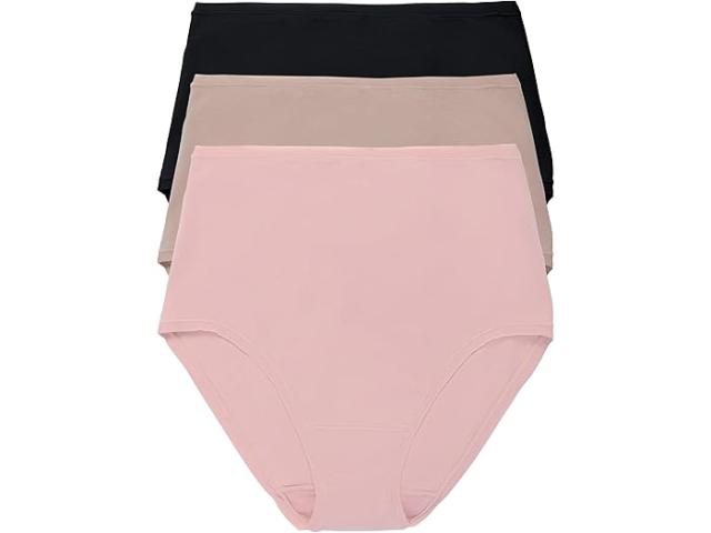 (取寄) ナトリ レディース ブリス ベア コットン ハイ ウェスト ブリーフ 3-パック Natori women Bliss Bare Cotton High Waist Brief 3-Pack Potpourri/Cafe/Black
