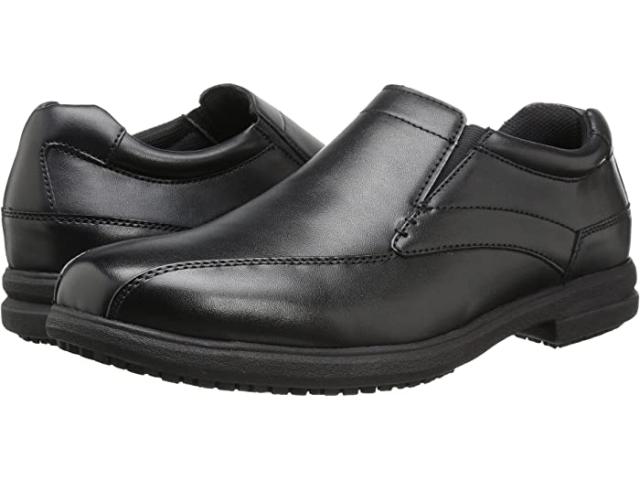 (取寄) ナン ブッシュ メンズ サンフォード スリップ レジスタント バイシクル トゥ ワーク スリップ-オン Nunn Bush men  Sanford Slip Resistant Bicycle Toe Work Slip-On Blackの通販は