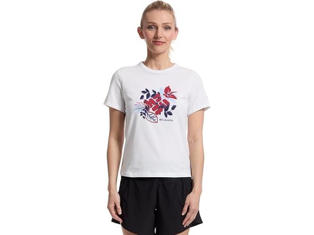 (取寄) コロンビア レディース サン トレック グラフィック ショート スリーブ 3 Columbia women Sun Trek Graphic Short Sleeve III White/Botanical Gem