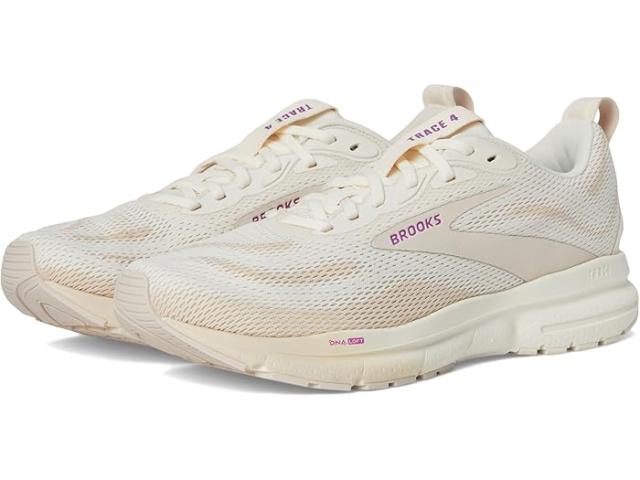 (取寄) ブルックス レディース トレース 4 Brooks women Trace 4 Coconut Milk/Almond/Purple