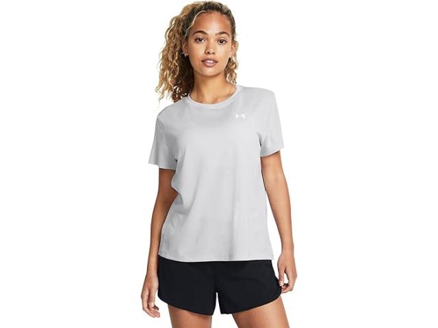 (取寄) アンダーアーマー レディース テック テクスチャー ショート スリーブ クルー Under Armour women Tech Textured Short Sleeve Crew Halo Gray/Whiteの通販は